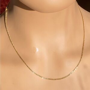 O-9: 18.75” 12K YG curb link neck chain - will sell with Ruby Diamond pendant!